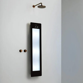 Sunshower Round Medium Plus infrarood + UV licht opbouw incl. Wandbeugel 140x33x12cm Black M0600-M0102-SML0700 Black (Zwart)