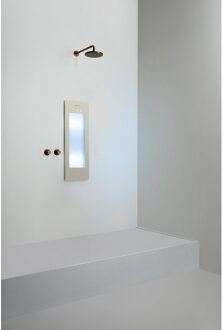 Sunshower Round Small Plus infrarood en UV licht inbouw 95x33x10cm Sand White S0600-S0106