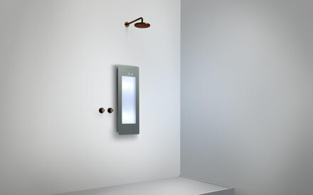 Sunshower Round Small Plus infrarood en UV licht opbouw incl wandbeugel 95x33x12cm Grey S0600-S0103-SML0700 Organic Grey