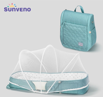 SUNVENO Baby Travel Bed 2in1 Baby Bed Diaper Bag Newborn Carry-on Nest Bed for Baby Activity & Gear 0-6M