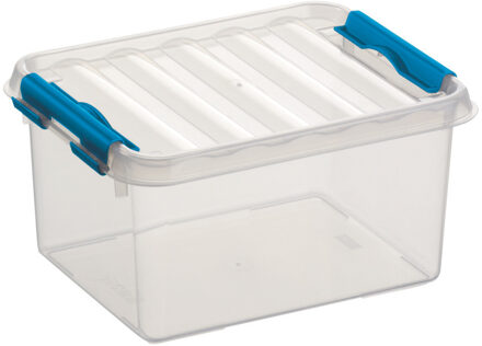 SunWare 10x stuks sunware q-line opberg box/opbergdoos - 2 liter - 20 x 15 x 10 cm - kunststof - transparant
