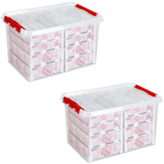 SunWare 2x Kerstballen/kerstversiering opruimen opbergboxen 116 kerstballen