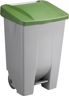 SunWare Afvalcontainer/rolemmer/pedaalemmer Basic - groen - 80 liter - 19 x 41 x 75 cm - afval scheiden