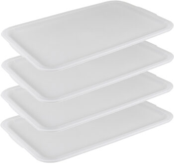 SunWare deksel voor Sigma Home opbergbakken 45L - 4x - kunststof - 39 x 60 x 1,5 cm - wit