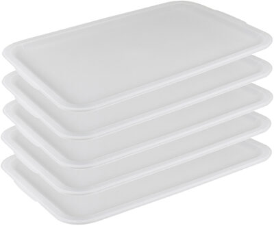 SunWare deksel voor Sigma Home opbergbakken 45L - 6x - kunststof - 39 x 60 x 1,5 cm - wit