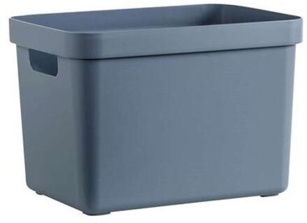 SunWare Donkerblauwe opbergboxen/opbergmanden 18 liter kunststof - Opbergbox