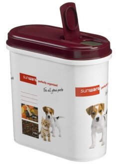 SunWare huisdieren voedsel/voercontainer - grote bus - kunststof - 2.2 liter - strooidoos