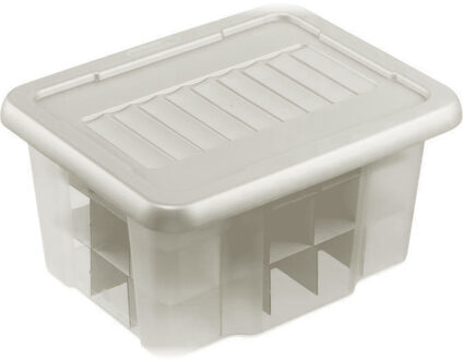 SunWare Kerstballen opbergbox - zilver - 45 kerstballen - 24 liter - kunststof - opbergen - opruimen Multi