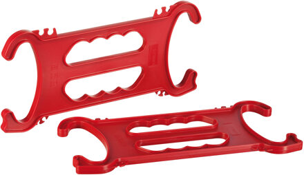 SunWare Kerstverlichting haspels - 2x st - rood -?32,5 x 15 x 1,5 cm - kerstlampjes opruimen