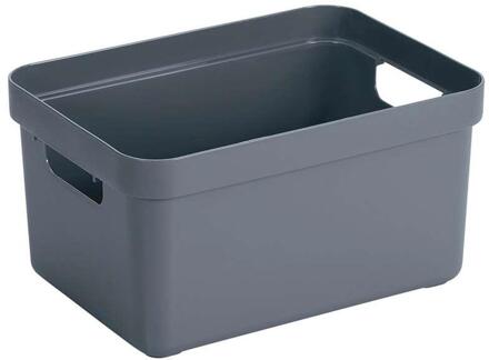 SunWare Leen Bakker - Sigma Home Box 13 Liter - Donker - 35,2x25,3x18,3 Cm - Polypropyleen/Kunststof - Blauw - 25.3x35.2x18.3 Cm