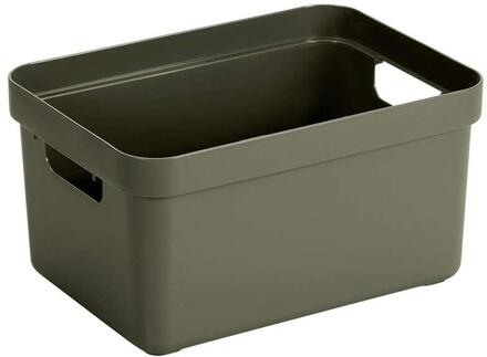 SunWare Leen Bakker - Sigma Home Box 13 Liter - Donker - 35,2x25,3x18,3 Cm - Polypropyleen/Kunststof - Groen - 25.3x35.2x18.3 Cm