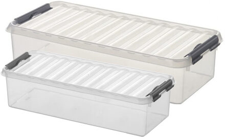 SunWare Opberg boxen set van 6x stuks in 3.5L en 6.5L kunststof met deksel