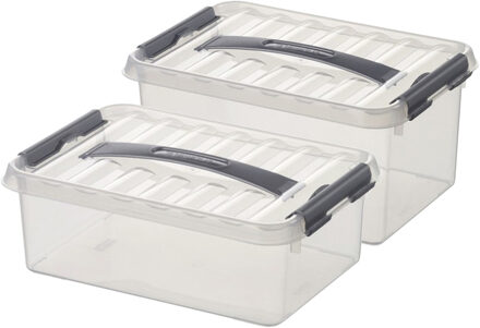 SunWare Opberg boxen set van 6x stuks in 4 en 6 Liter kunststof met deksel