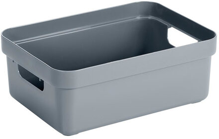 SunWare Opbergbox - kunststof - blauwgrijs - 9 liter - Opbergbakken - Opbergmanden