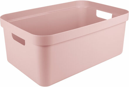 SunWare opbergbox Sigma Home - kunststof - 45 liter - lichtroze - opberg dozen/bakken