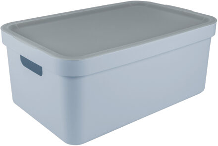 SunWare opbergbox Sigma Home met deksel - kunststof - 45 liter - lichtblauw