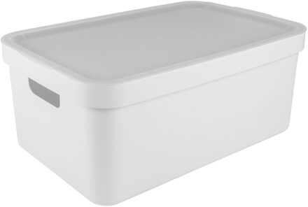SunWare opbergbox Sigma Home met deksel - kunststof - 45 liter - wit