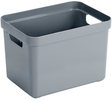 SunWare Opbergbox Sigma - kunststof - blauw/grijs - 18 liter - Opbergbakken/opbergers