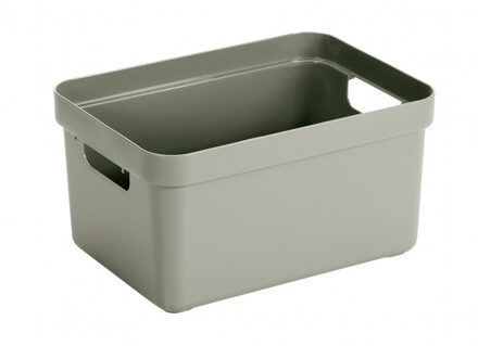SunWare Opbergbox Sigma - kunststof - lichtgroen - 13 liter - 35 x 25 x 18 cm - Opbergbakken