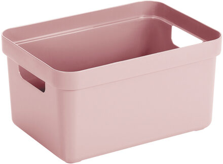SunWare Opbergbox Sigma - kunststof - roze - 5 liter - 25,2 x 18 x 12,2 cm - Opbergbakken