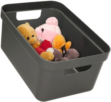 SunWare Opbergbox Sigma - kunststof - zwart - 5 liter - 25,2 x 18 x 12,2 cm - Opbergbakken