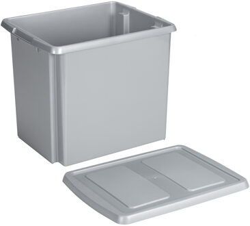 SunWare opslagbox - 45 liter - lichtgrijs - kunststof - 45 x 36 x 36 cm - met deksel