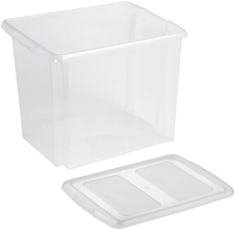SunWare opslagbox kunststof 45 liter transparant 45 x 36 x 36 cm met deksel