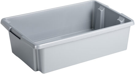 SunWare opslagbox Nesta - kunststof - 30 liter - lichtgrijs - 59 x 39 x 17 cm