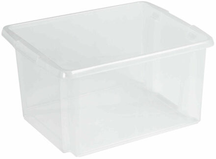 SunWare Opslagbox Nesta - kunststof - 32L - transparant - 45 x 36 x 24 cm