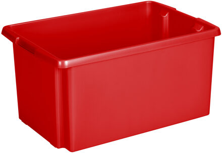 SunWare opslagbox Nesta - kunststof - 51 liter - rood - 59 x 39 x 29 cm - stapelbaar