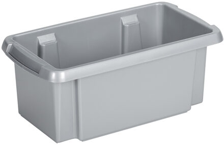 SunWare Opslagbox Nesta - kunststof - 7L - grijs - 38 x 21 x 14 cm