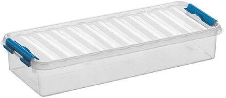 SunWare Q-Line opberg box/opbergdoos - 2.5 liter - 38 x 14 x 6 cm - kunststof - transparant