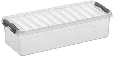 SunWare Q-Line opberg box/opbergdoos - 3.5 liter - 38 x 14 x 9 cm - kunststof - transparant