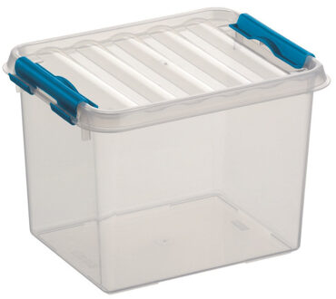 SunWare Q-Line opberg box/opbergdoos - 3 liter - 20 x 15 x 14 cm - kunststof - transparant