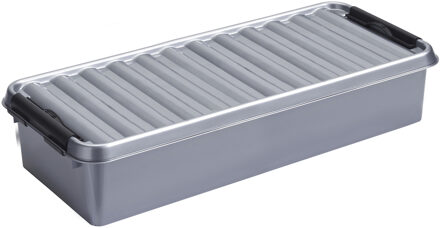 SunWare Q-Line opberg box/opbergdoos - 6.5 liter - 48 x 19 x 10 cm - kunststof - grijs
