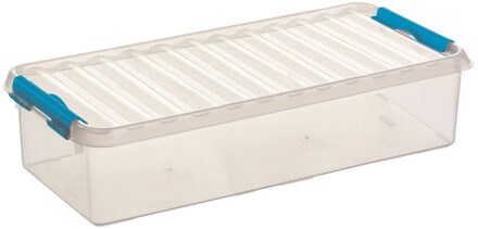 SunWare Q-Line opberg box/opbergdoos - 6.5 liter - 48 x 19 x 10 cm - kunststof - transparant