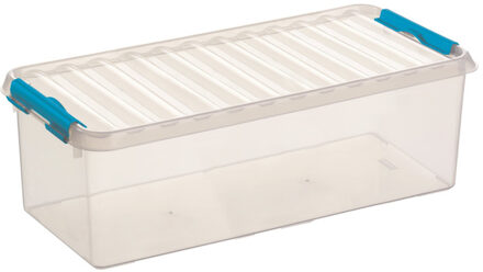 SunWare Q-Line opberg box/opbergdoos - 9.5 liter - 48 x 19 x 15 cm - kunststof - transparant
