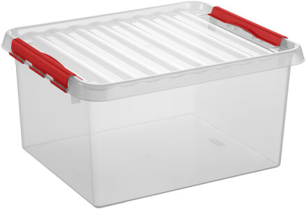 SunWare Q-line opbergbox 36L transparant rood - 50 x 40 x 26 cm