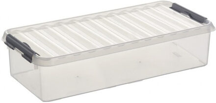 SunWare Q-line opbergbox 6,5L transparant metaal - 48,5 x 19 x 10,5 cm Grijs