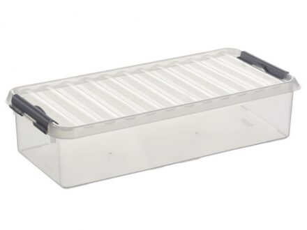 SunWare Q-line opbergbox 6,5L transparant metaal - 48,5 x 19 x 10,5 cm Grijs