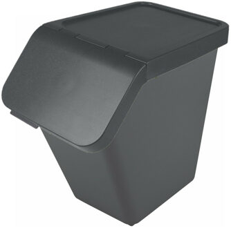 SunWare Sigma Home sorteer bak - afvalbak - antraciet - stapelbaar - 40L - 49 x 27 x 45 cm