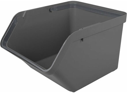 SunWare Sigma Home sorteer bak - afvalbak - antraciet - stapelbaar - 45L - 49 x 39 x 30 cm