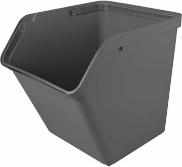 SunWare Sigma Home sorteer bak - afvalbak - antraciet - stapelbaar - 60L - 49 x 39 x 45 cm
