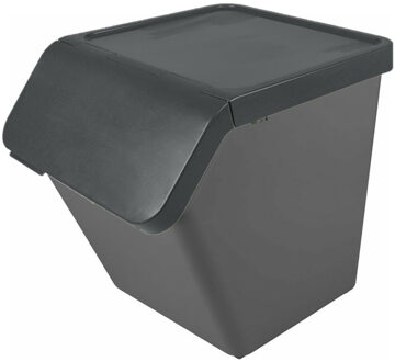 SunWare Sigma Home sorteer bak - afvalbak - antraciet - stapelbaar - 60L - 49 x 39 x 45 cm