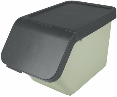 SunWare Sigma Home sorteer bak - afvalbak - groen - stapelbaar - 30L - 49 x 27 x 30 cm