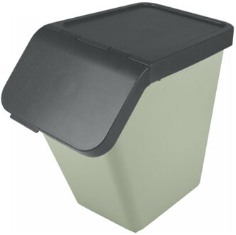 SunWare Sigma Home sorteer bak - afvalbak - groen - stapelbaar - 40L - 49 x 27 x 45 cm