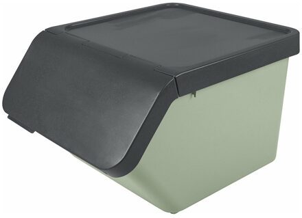 SunWare Sigma Home sorteer bak - afvalbak - groen - stapelbaar - 45L - 49 x 39 x 30 cm