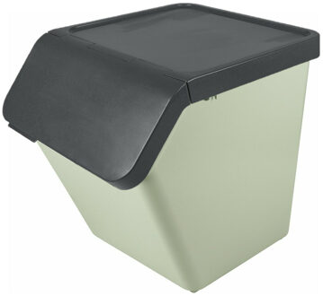 SunWare Sigma Home sorteer bak - afvalbak - groen - stapelbaar - 60L - 49 x 39 x 45 cm