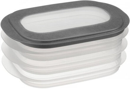 SunWare Vleeswarendoos - 3x stuks - magnetronbestendig - vriezerbestendig - BPA-vrij kunststof