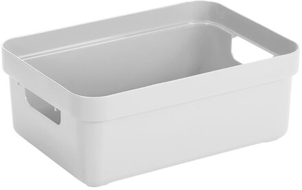 SunWare Witte opbergboxen/opbergmanden 9 liter kunststof - Opbergbox